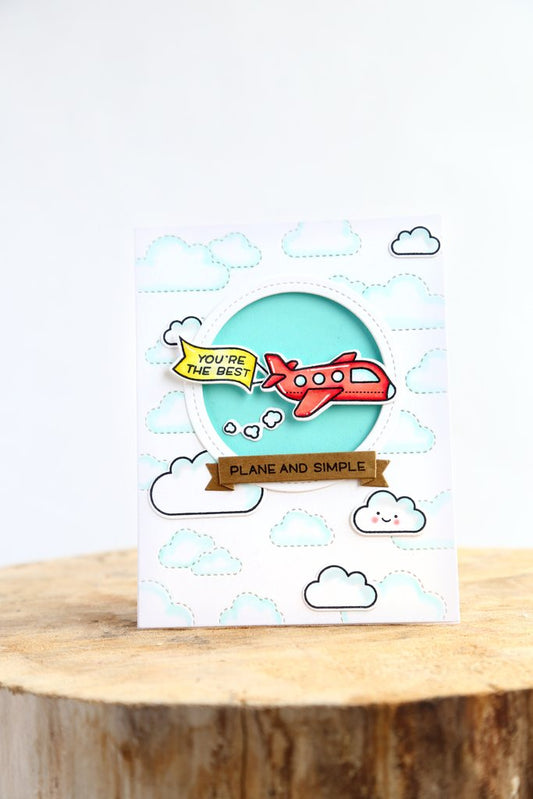 Lawn Fawn - Plane And Simple - Clear Stamp 4x6