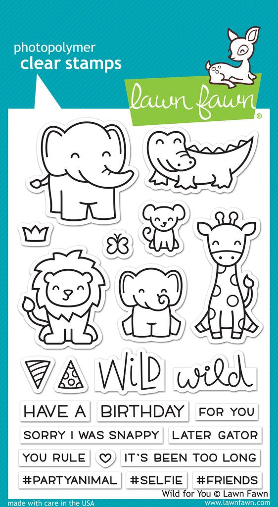 Lawn Fawn - Wild For You - Clear Stamp 4x6