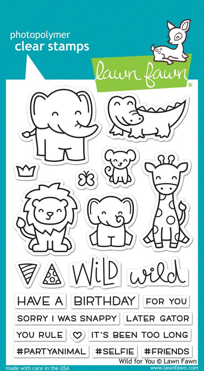 Lawn Fawn - Wild For You - Clear Stamp 4x6