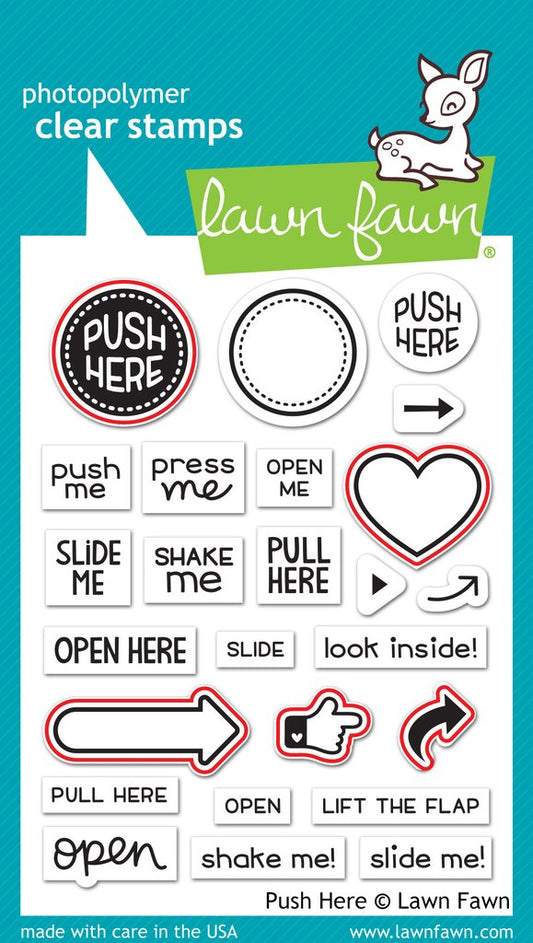 Lawn Fawn - Push Here - Stanze