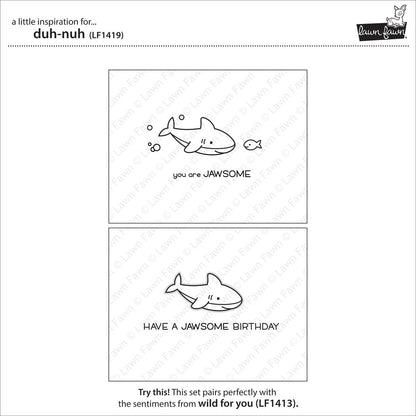 Lawn Fawn - Duh-Nuh - Clear Stamp 2x3