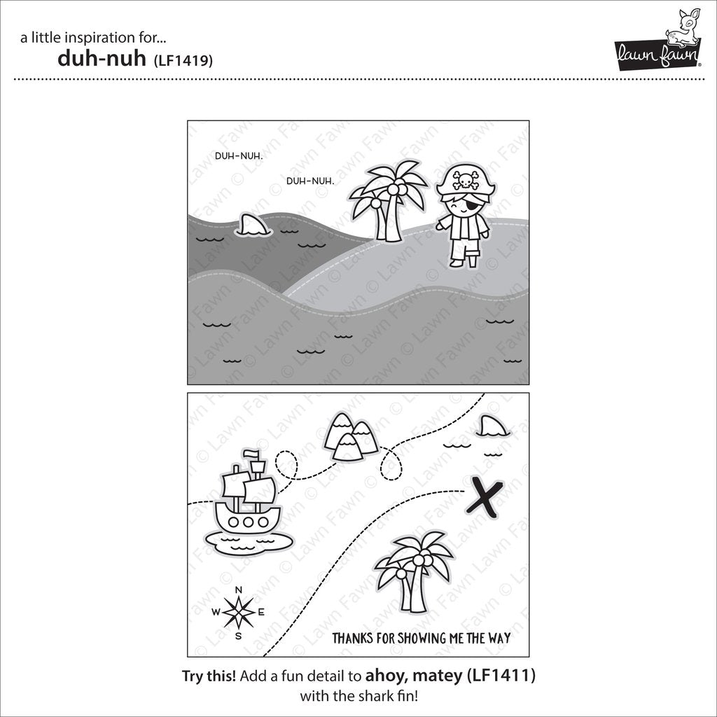 Lawn Fawn - Duh-Nuh - Clear Stamp 2x3