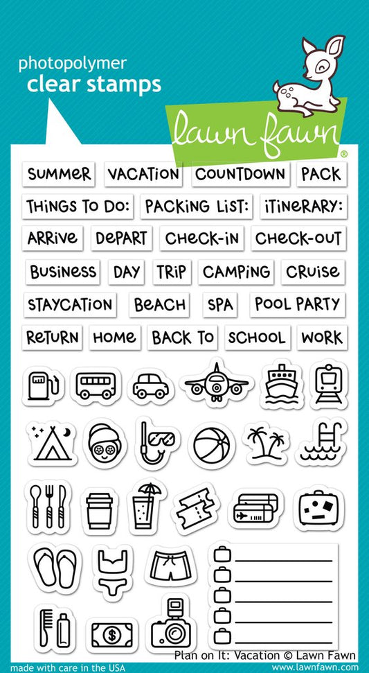 Lawn Fawn - Plan On It - Vacation - Clear Stamp 4x6