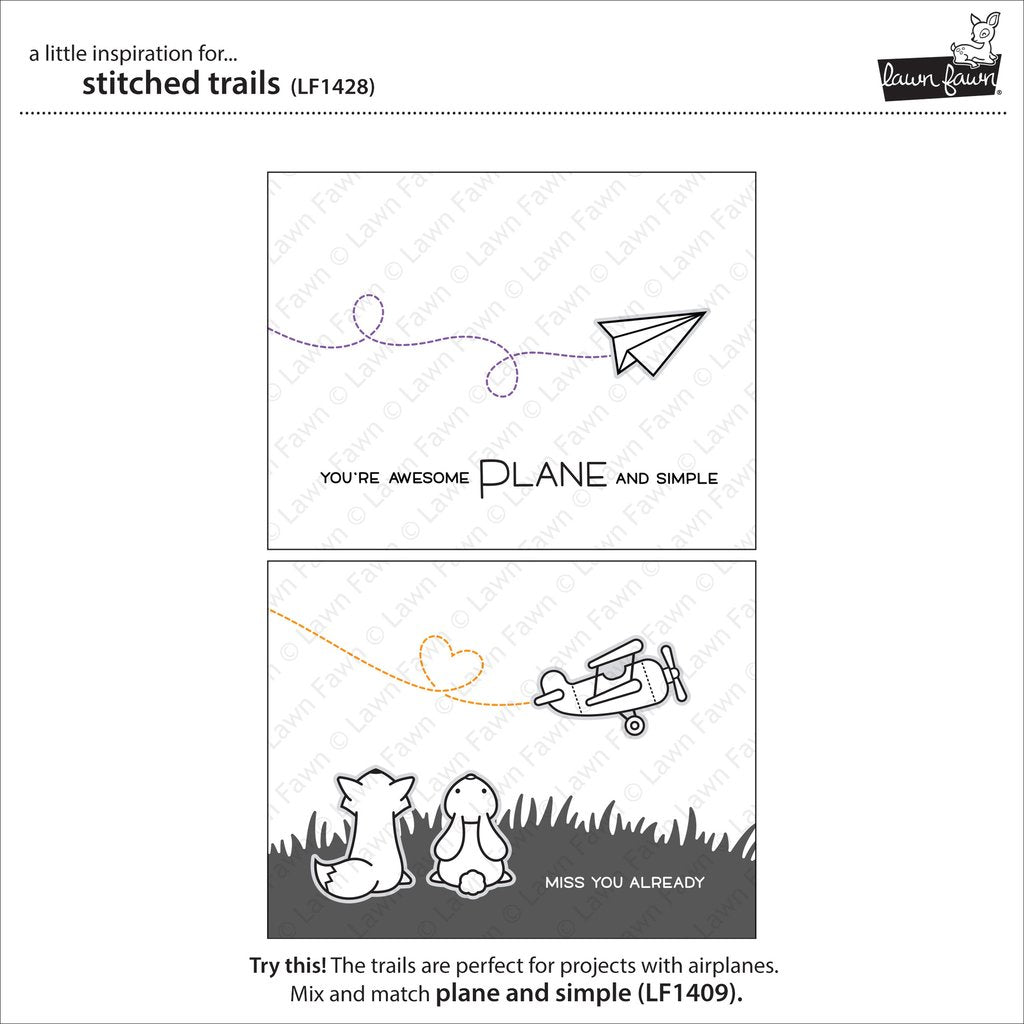 Lawn Fawn - Stitched Trails - Stanze