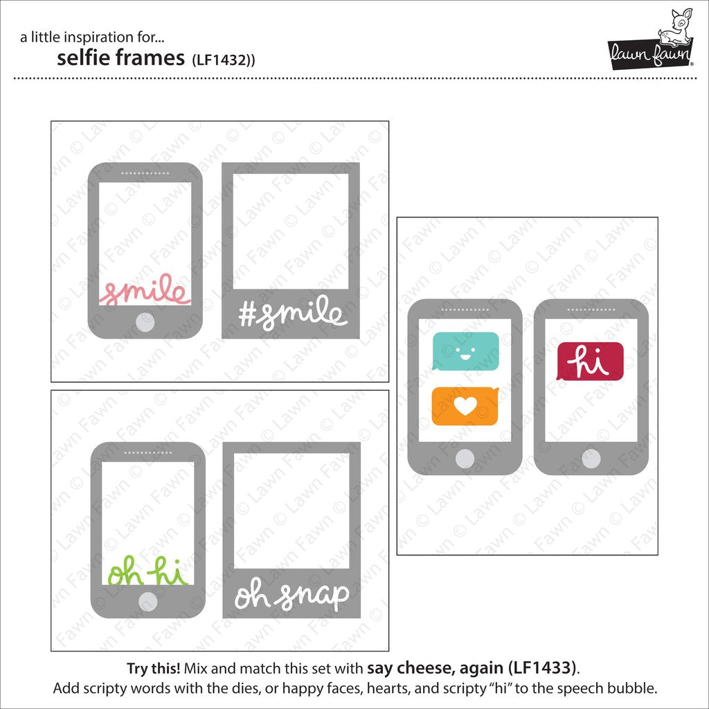 Lawn Fawn - Selfie Frames - Stanze