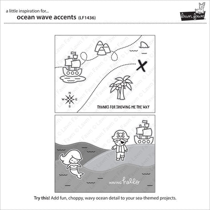 Lawn Fawn - Ocean Wave Accents - Stanze