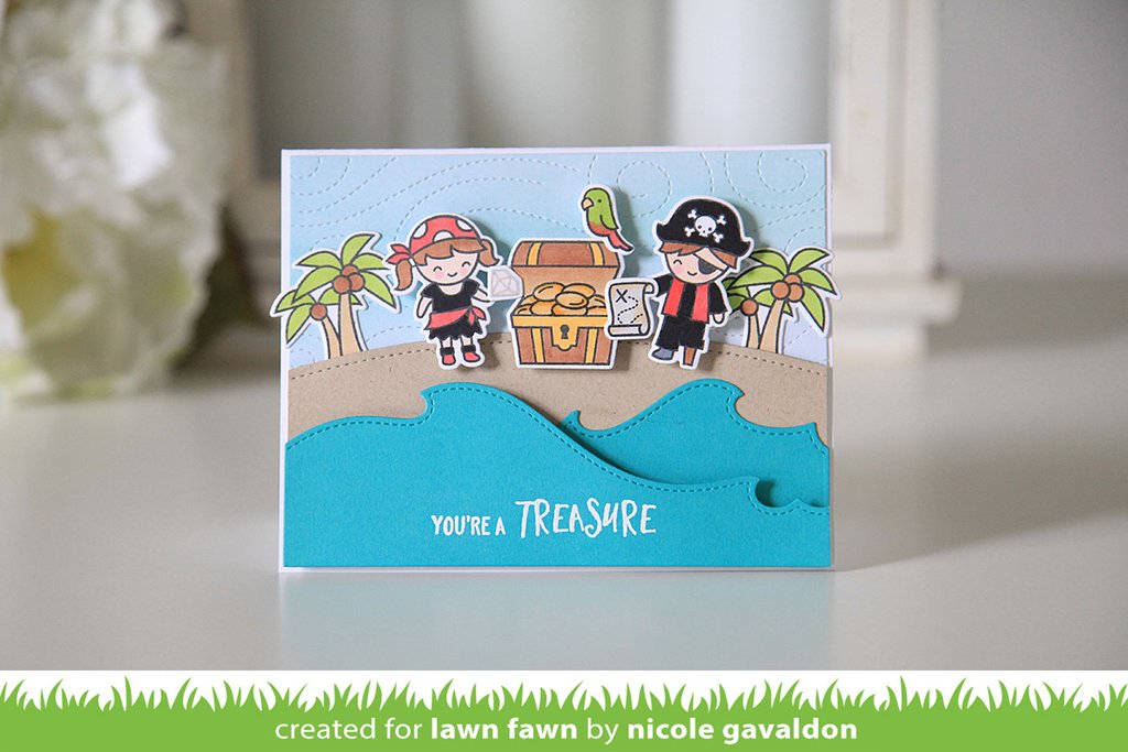 Lawn Fawn - Ocean Hillside Pop-up Add-on - Stanze