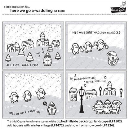 Lawn Fawn - Here We Go A-Waddling - Clear Stamps 4x6