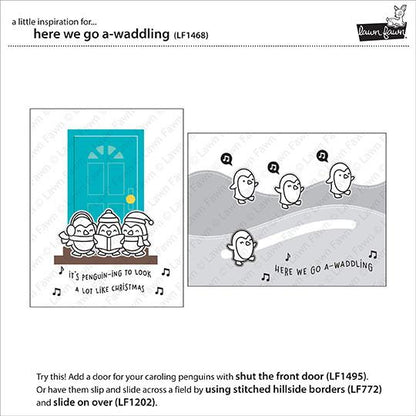 Lawn Fawn - Here We Go A-Waddling - Clear Stamps 4x6
