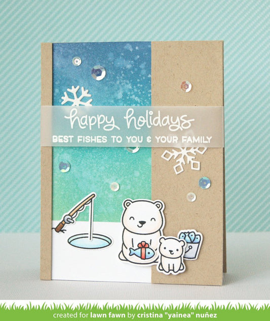 Lawn Fawn - Beary Happy Holidays - Clear Stamps 4x6