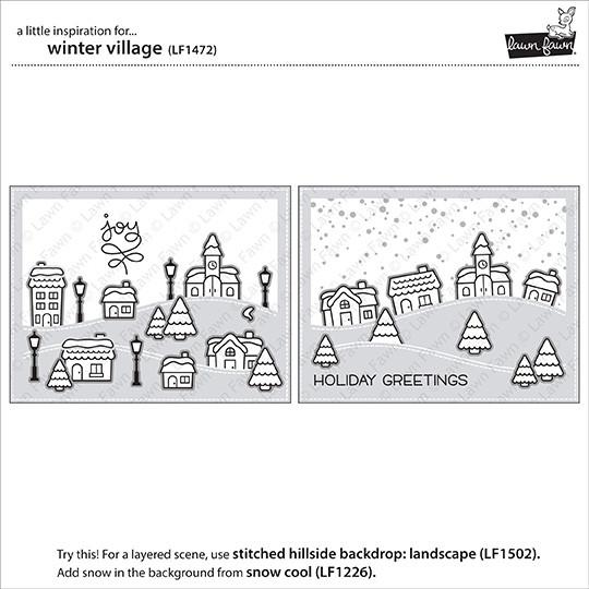 Lawn Fawn - Winter Village - Clear Stamps 4x6