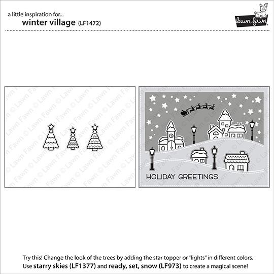 Lawn Fawn - Winter Village - Clear Stamps 4x6