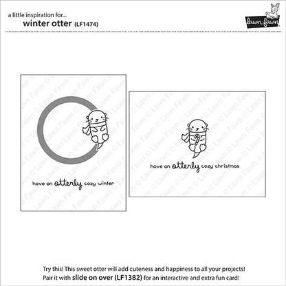 Lawn Fawn - Winter Otter - Clear Stamps 2x3