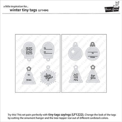Lawn Fawn - Winter Tiny Tags - Stanze