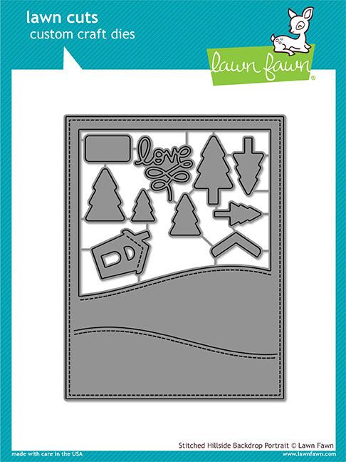 Lawn Fawn - Stitched Hillside Backdrop: Portrait - Stanze