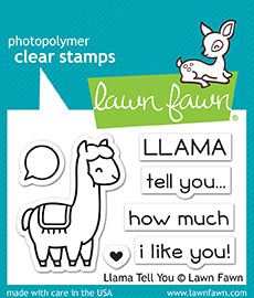 Lawn Fawn - Llama Tell You - Clear Stamp 2x3