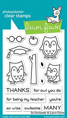 Lawn Fawn - So Owlsome - Clear Stamps 3x4