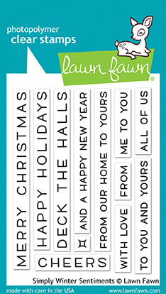 Lawn Fawn - Simply Winter Sentiments - Clear Stamps 3x4