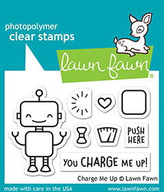 Lawn Fawn charge me up Clear Stamp 2x3