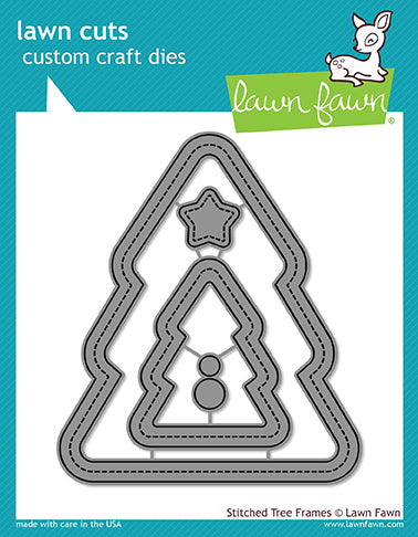 Lawn Fawn - Stitched Christmas Tree Frames - Stanzen