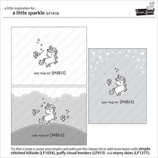 Lawn Fawn - A Little Sparkle - Clear Stamp 2x3