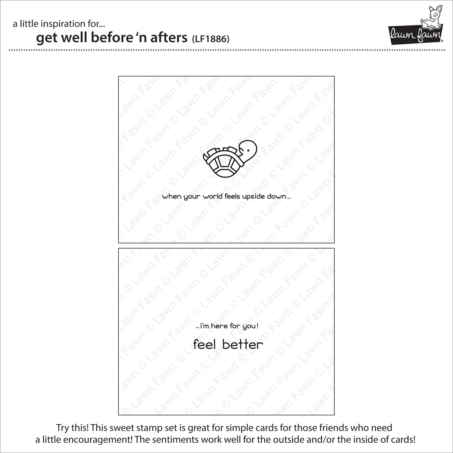 Lawn Fawn - Get Well Before 'n Afters - Clear Stamp 4x6