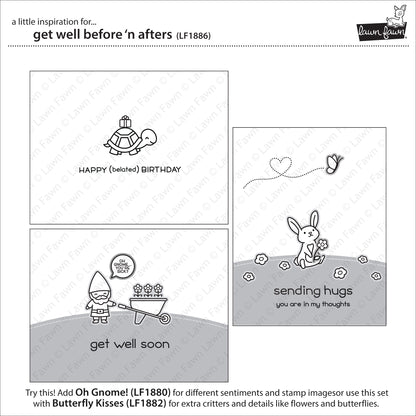 Lawn Fawn - Get Well Before 'n Afters - Clear Stamp 4x6