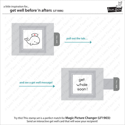 Lawn Fawn - Get Well Before 'n Afters - Clear Stamp 4x6