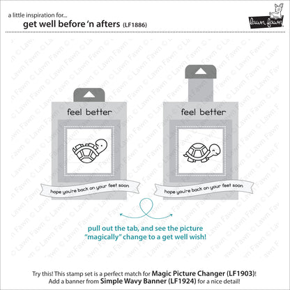 Lawn Fawn - Get Well Before 'n Afters - Clear Stamp 4x6