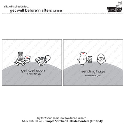 Lawn Fawn - Get Well Before 'n Afters - Clear Stamp 4x6