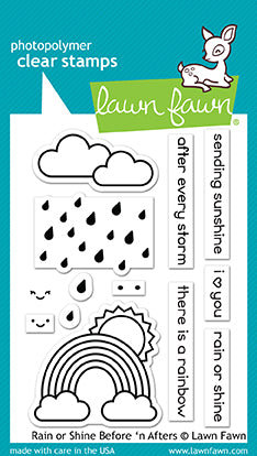 Lawn Fawn - Rain Or Shine before 'n Afters