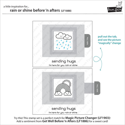 Lawn Fawn - Rain Or Shine before 'n Afters