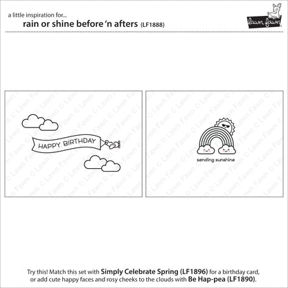 Lawn Fawn - Rain Or Shine before 'n Afters