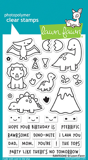 Lawn Fawn - RAWRSOME - Clear Stamp 4x6