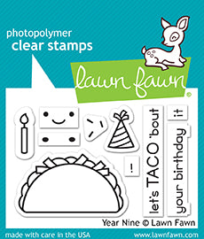 Lawn Fawn - Year Nine - Clear Stamp 2x3
