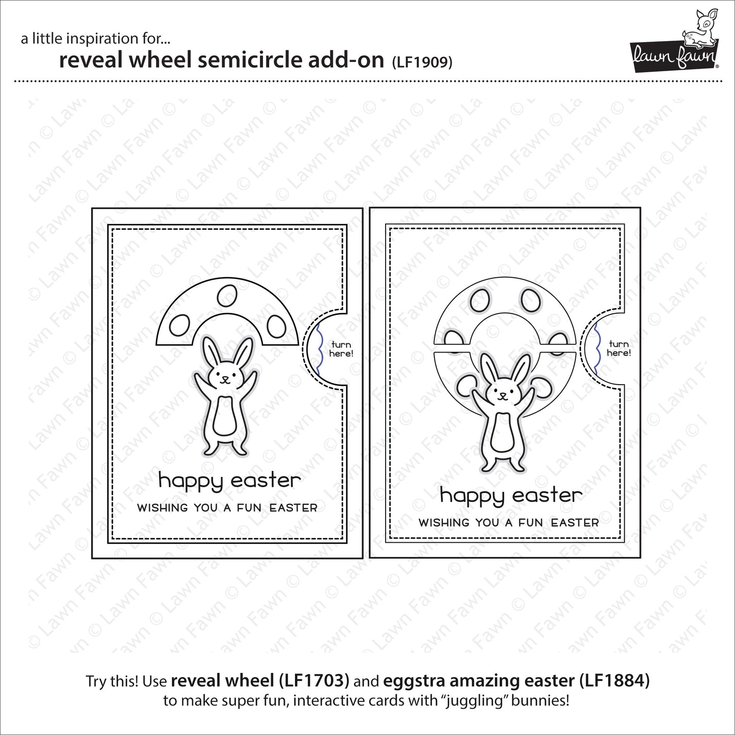 Lawn Fawn - Reveal Wheel Semicircle Add-On - Stanze