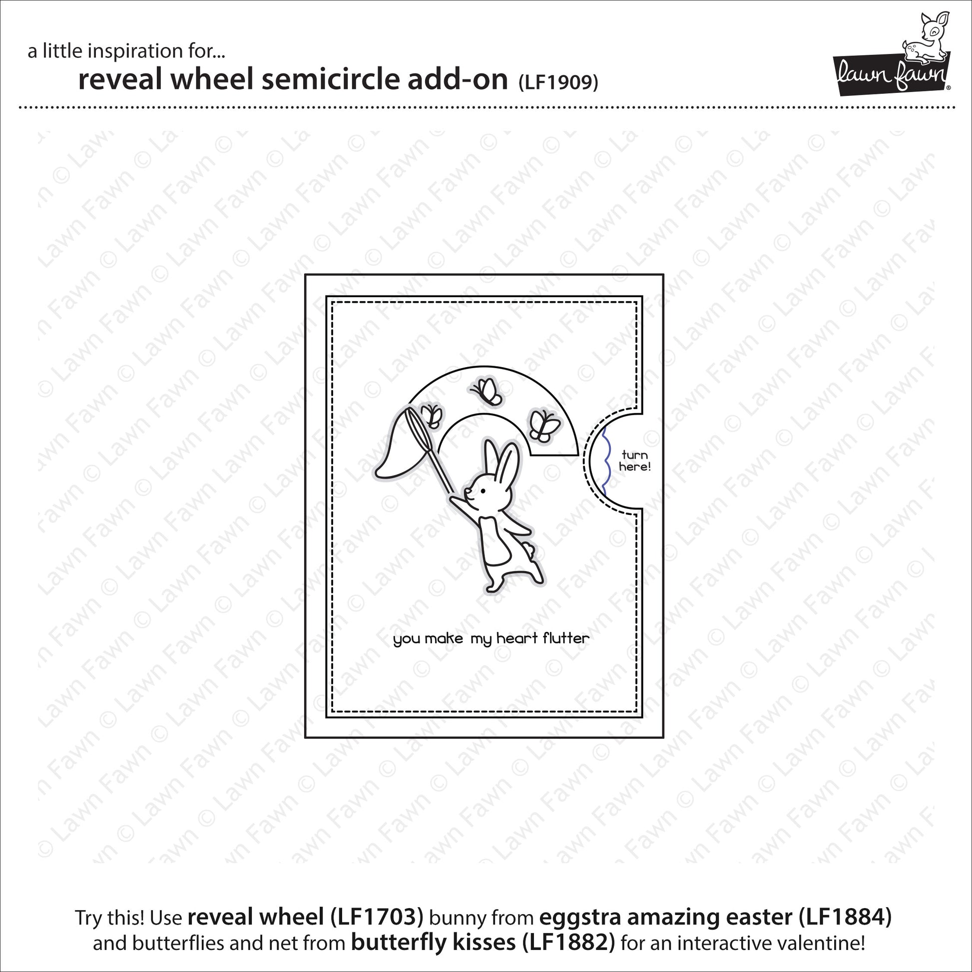 Lawn Fawn - Reveal Wheel Semicircle Add-On - Stanze