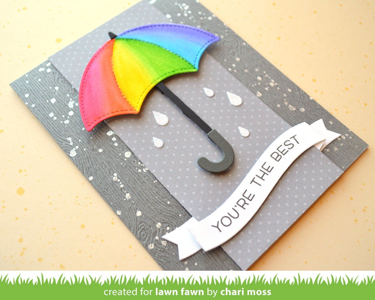 Lawn Fawn - Stitched Umbrella - Stanze