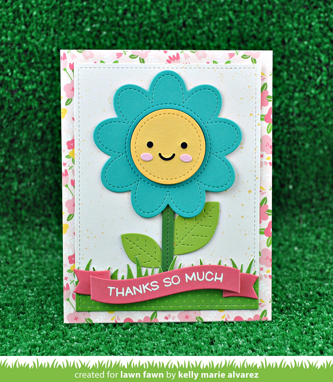 Lawn Fawn - Outside In Stitched Flower - Stanze