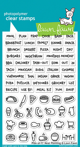 Lawn Fawn - Plan On It: Meal Planning - Clear Stamp 4x6