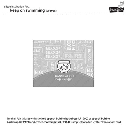 Lawn Fawn - Keep On Swimming - Clear Stamp 4x6
