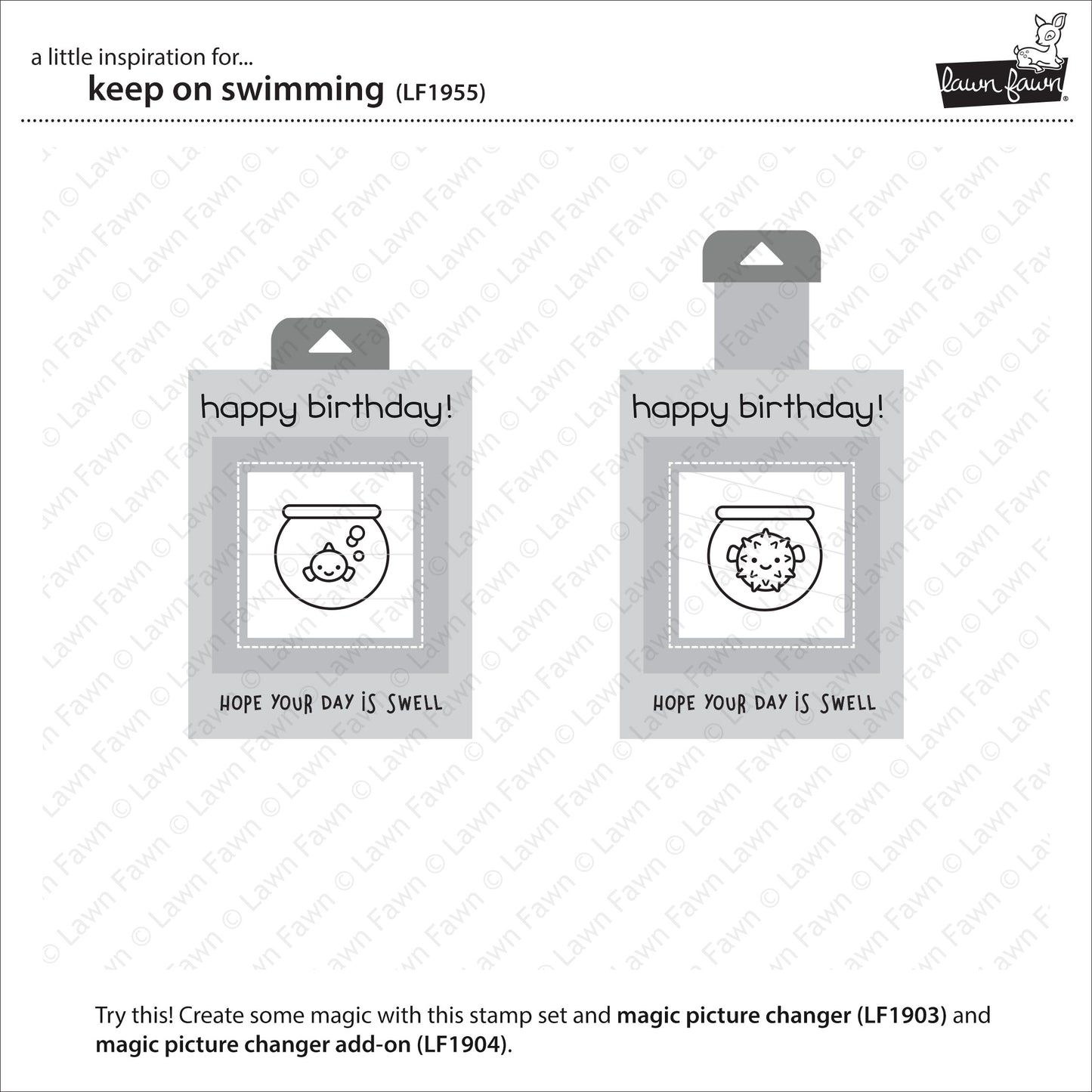 Lawn Fawn - Keep On Swimming - Clear Stamp 4x6