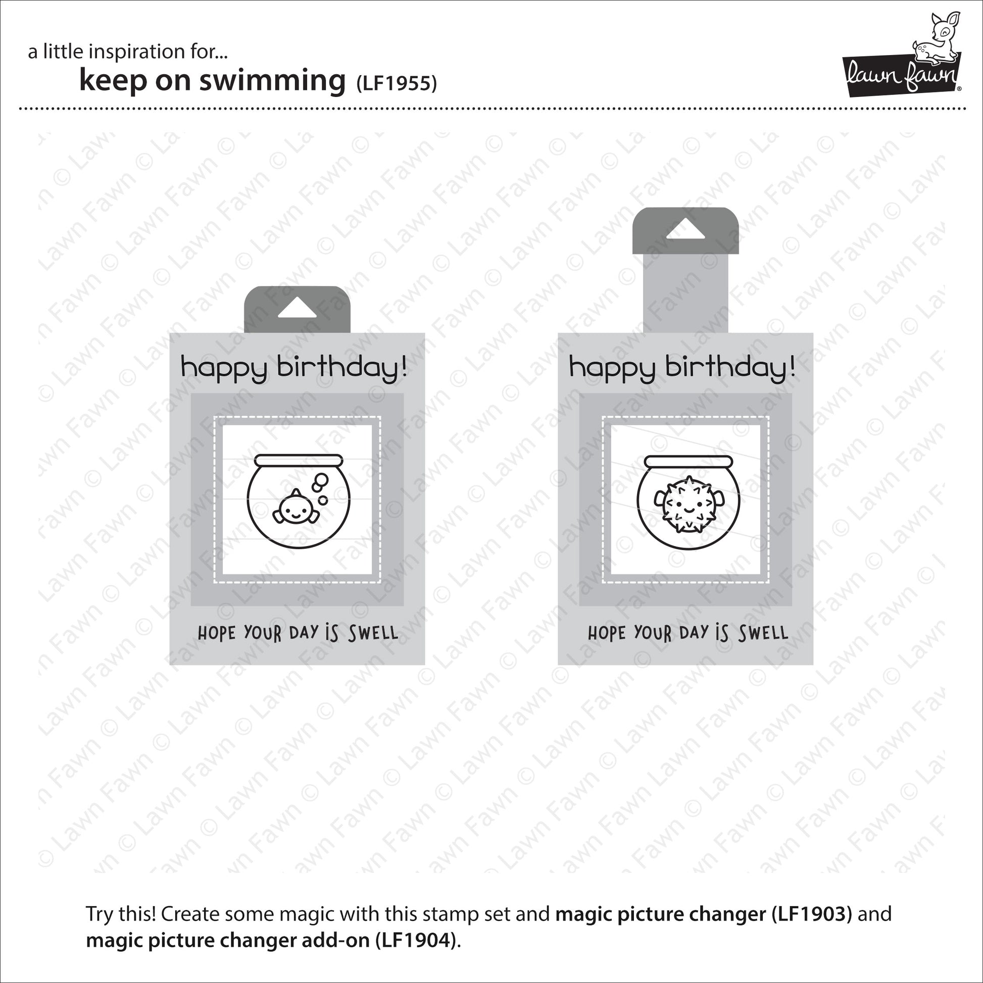 Lawn Fawn - Keep On Swimming - Clear Stamp 4x6