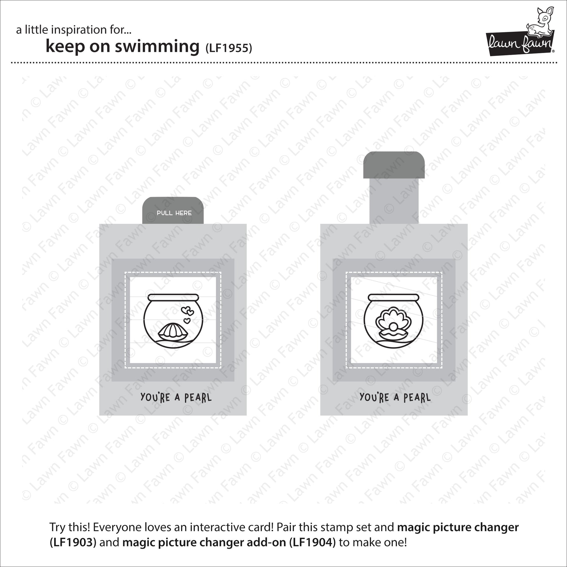 Lawn Fawn - Keep On Swimming - Clear Stamp 4x6