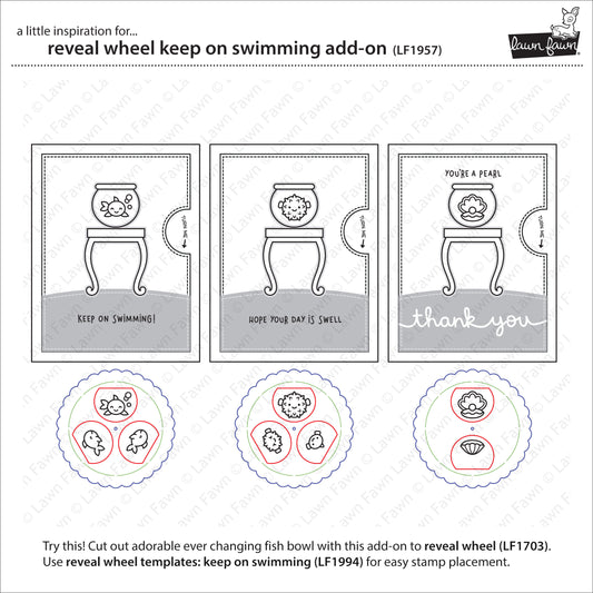 Lawn Fawn - Keep On Swimming Reveal Wheel Add-On - Stanzen