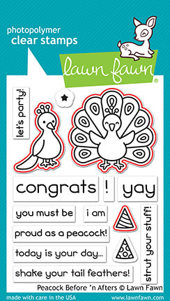 Lawn Fawn - Peacock Before 'n Afters - Stanze