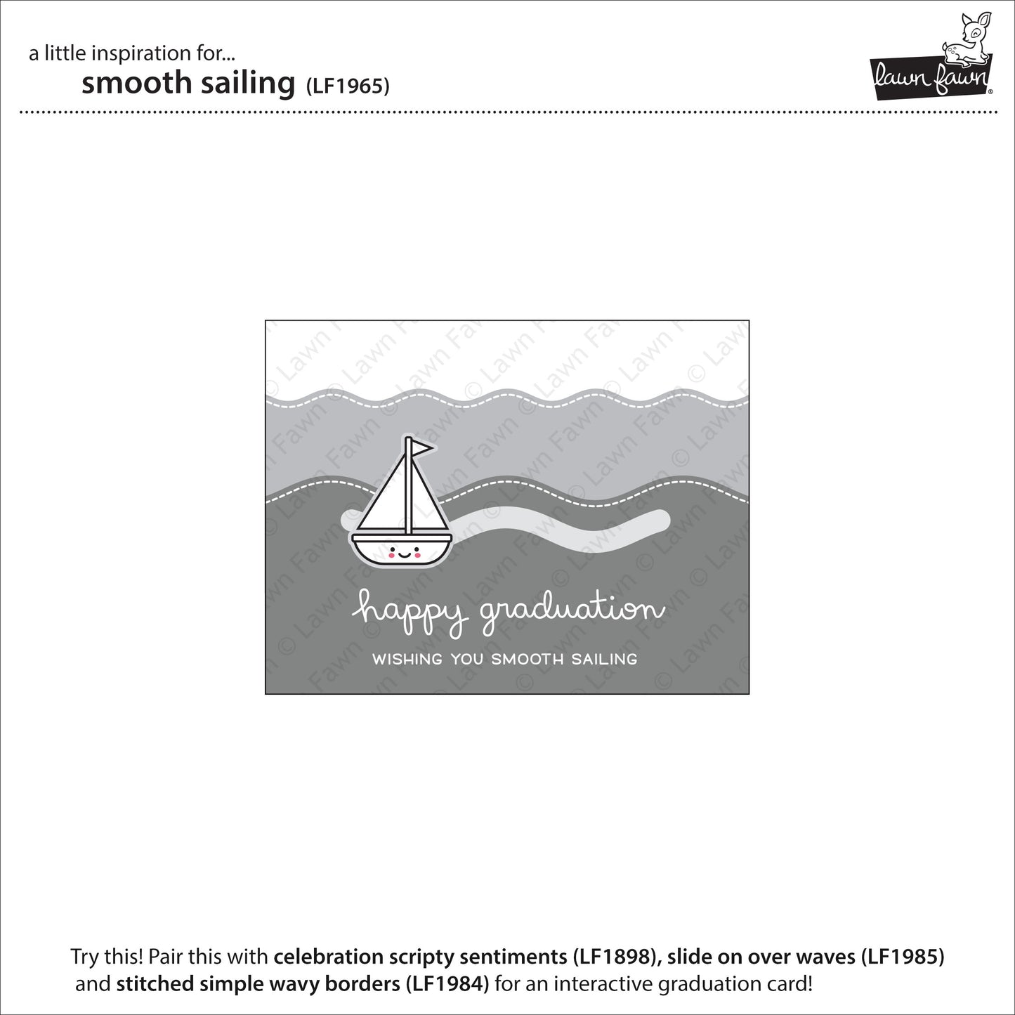 Lawn Fawn - Smooth Sailing - Clear Stamp 4x6