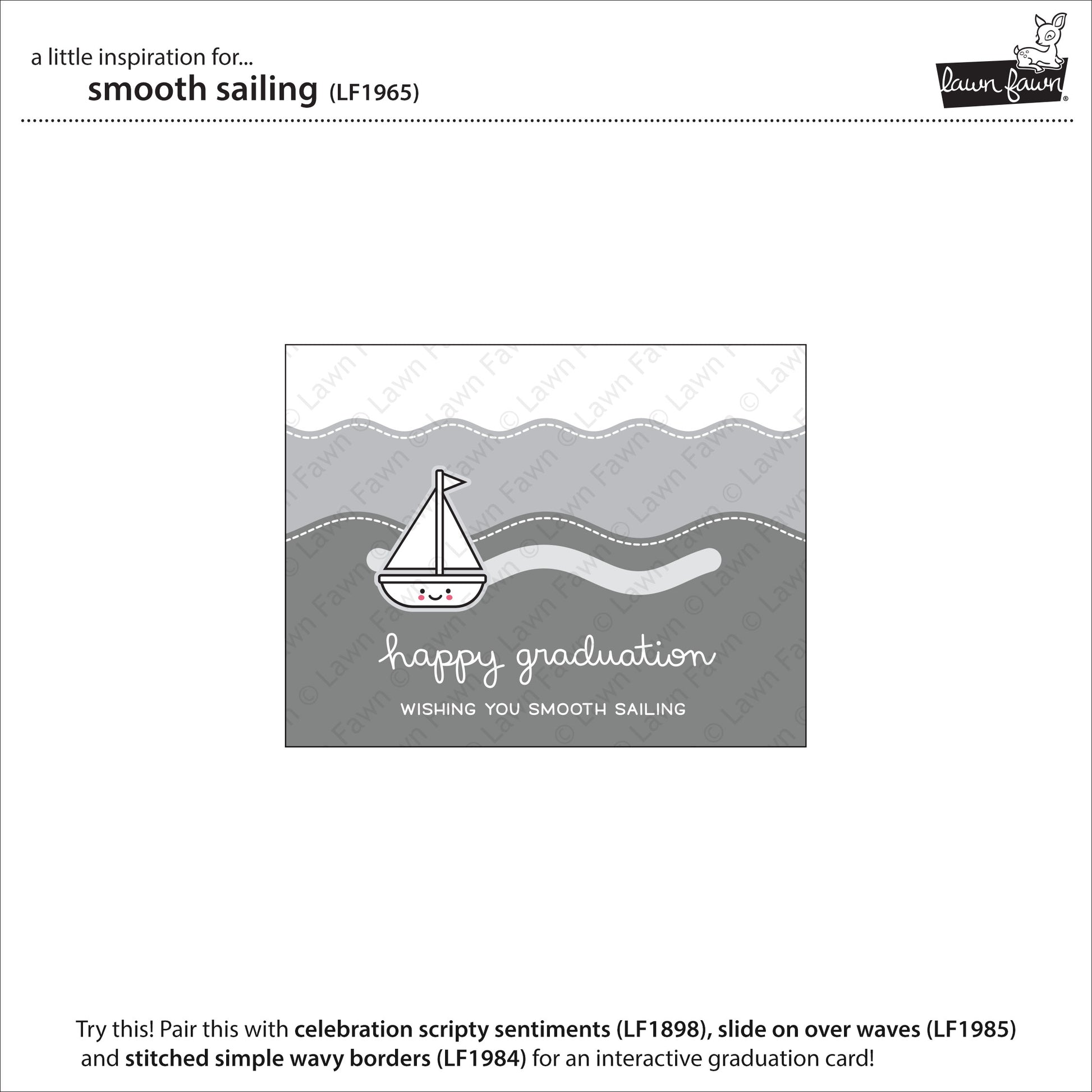Lawn Fawn - Smooth Sailing - Clear Stamp 4x6