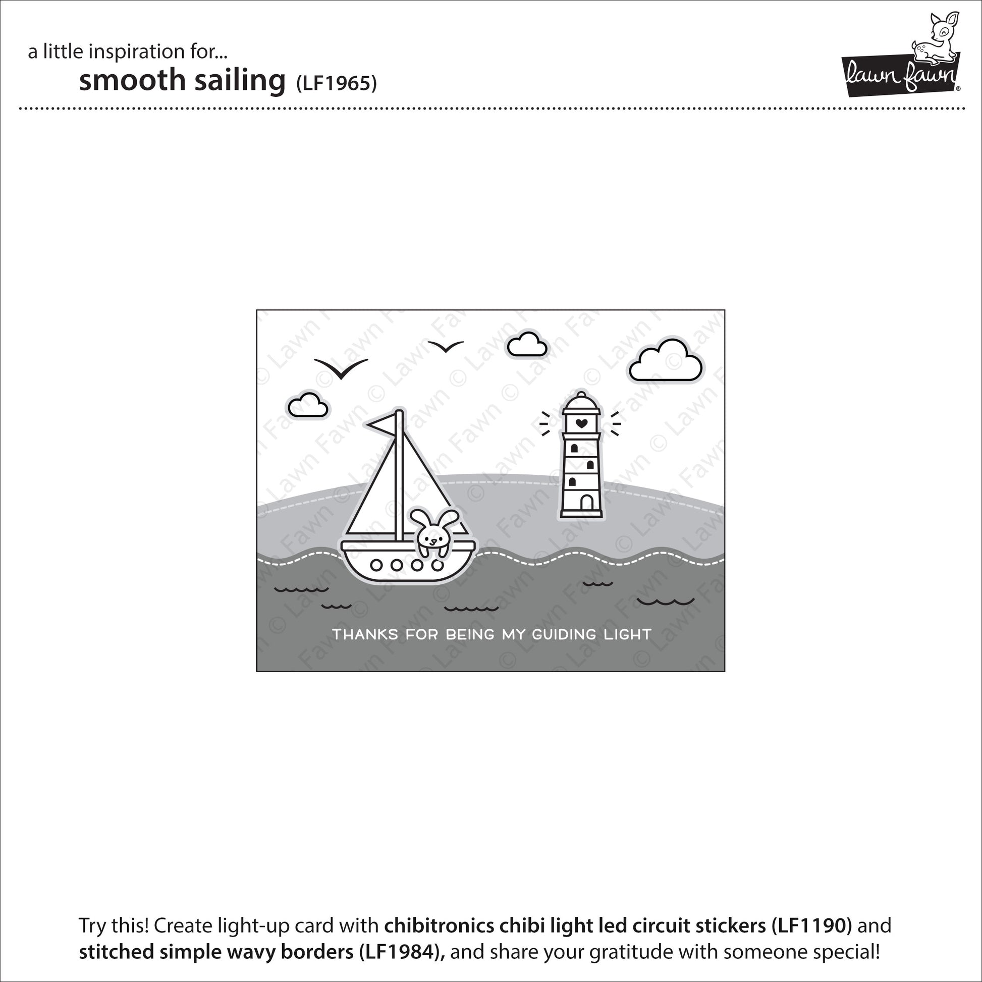 Lawn Fawn - Smooth Sailing - Clear Stamp 4x6