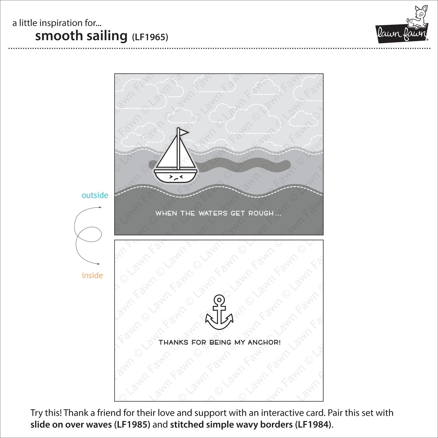 Lawn Fawn - Smooth Sailing - Clear Stamp 4x6